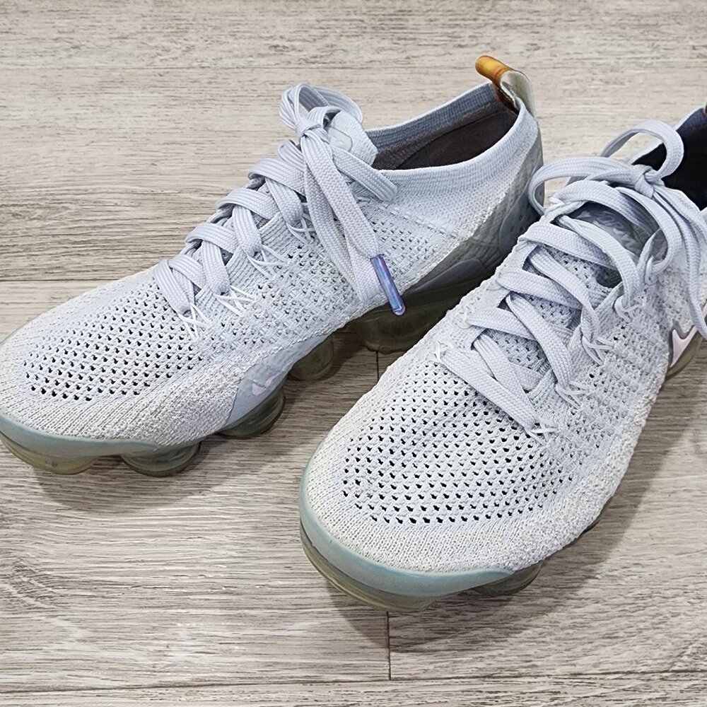Nike Air Vapor Max Flyknit 2 Pure Platinum Floral Shoes Women's 6.5 (942843-011)